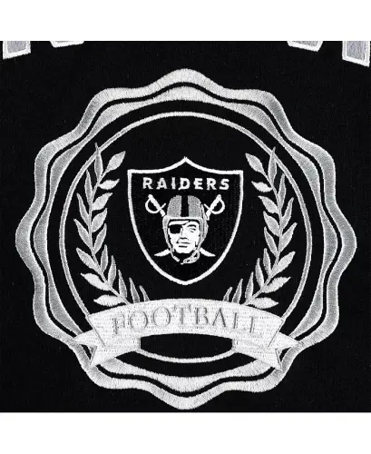 Women's Black Las Vegas Raiders Becca Drop Shoulder Pullover Hoodie - Black - TOMMY HILFIGER (1)