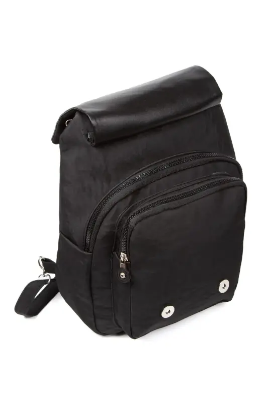 Kadın Siyah Renk Kipling Kumaş Kadın Omuz Ve Sırt Çantası Ve Cüzdan Set-Siyah Set - 7