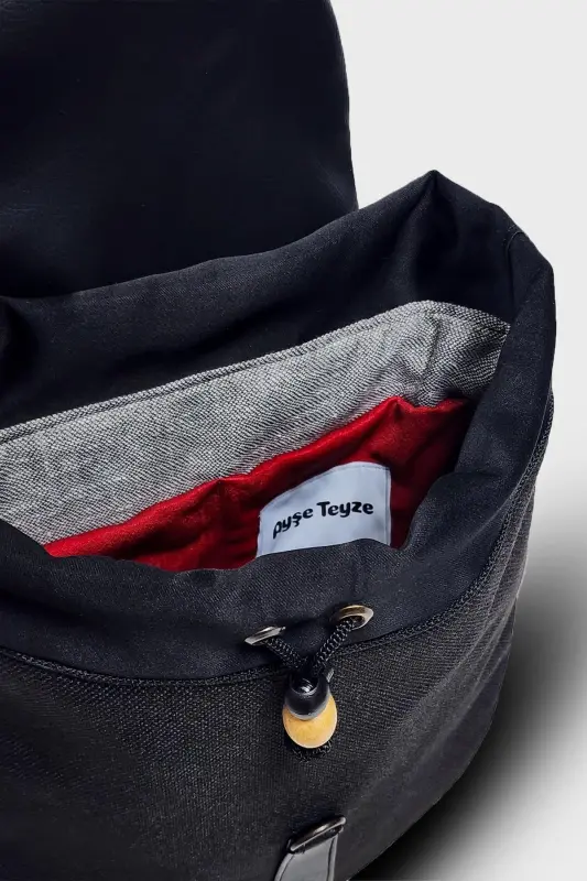 Kadın Siyah Sırt Çantası-SiyahAztek2 - 5