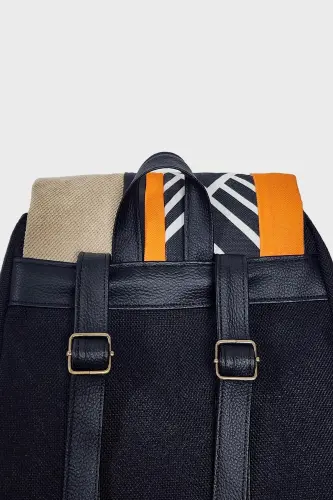 Kadın Siyah Sırt Çantası-SiyahAztek2 - 4