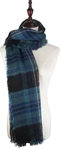 Kadın Sonbahar Kış Eşarp Klasik Püsküllü Ekose Tartan Sıcak Yumuşak Kalın Büyük Battaniye Şal Eşarplar - 3