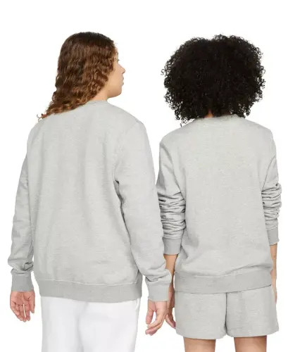 Women's Sportswear Club Fleece Crewneck Sweatshirt-Dark Grey Heather/white - NIKE (1)