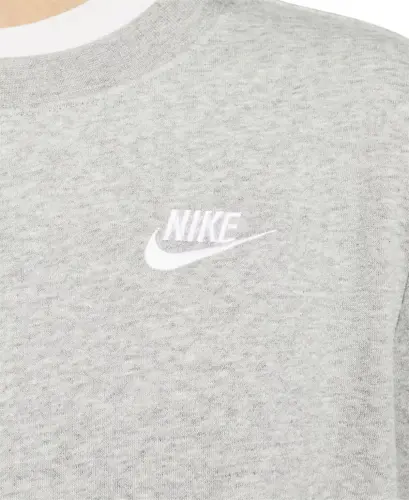 Women's Sportswear Club Fleece Crewneck Sweatshirt - Dark Grey Heather/white - 4