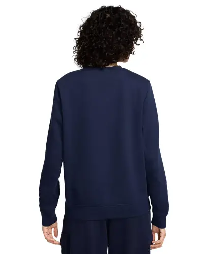 Women's Sportswear Club Fleece Crewneck Sweatshirt - Dark Grey Heather/white - 6