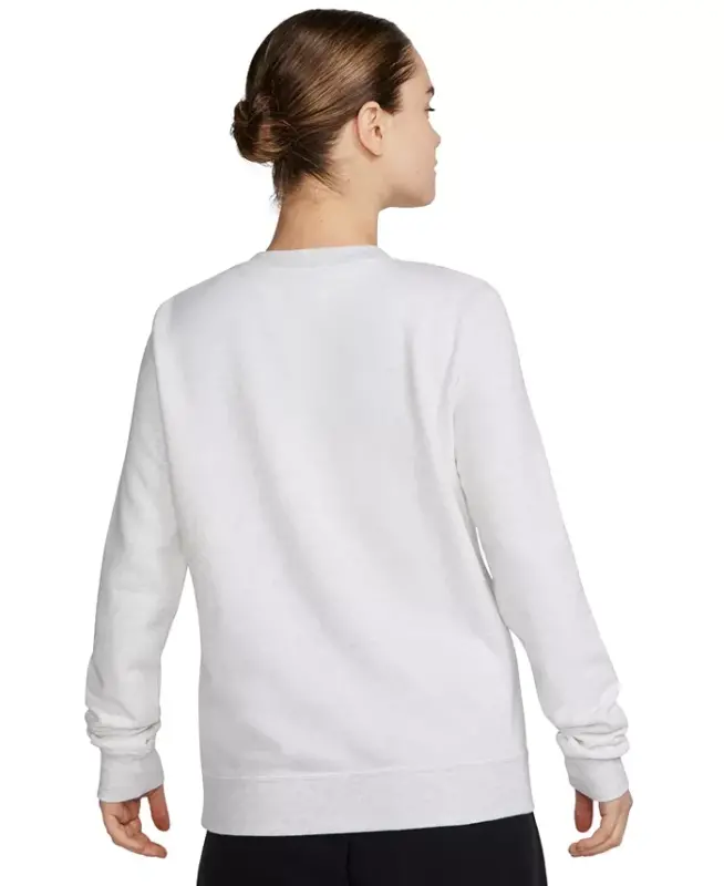 Women's Sportswear Club Fleece Logo Sweatshirt -Birch Heather/black - 2