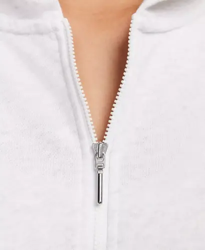 Women's Sportswear Chill Terry Loose-Fit Full-Zip French-Terry Hoodie - Birch Heather/lt Orewood Brn - 6