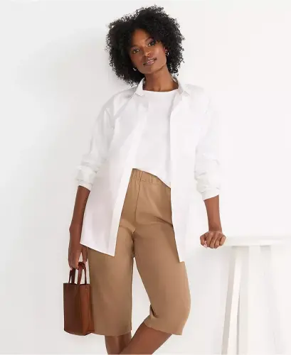 Women's Sport Knit High Rise Elastic Waist Capri Pants - Rich camel - 4