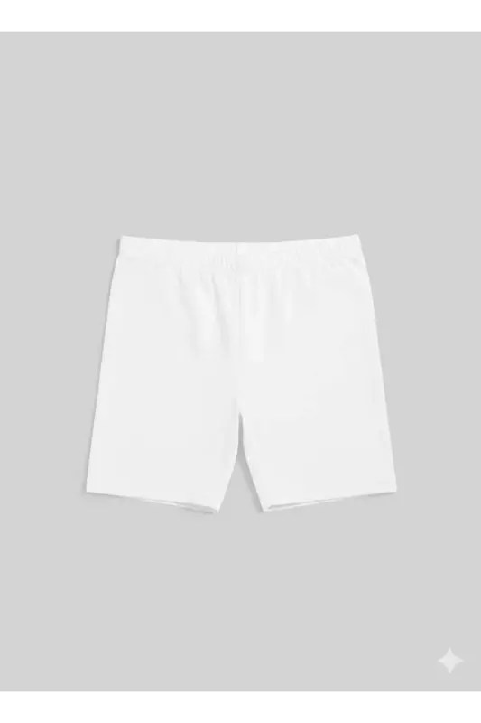 Kadın Sporcu Şort Tayt LD0033-Beyaz - 3