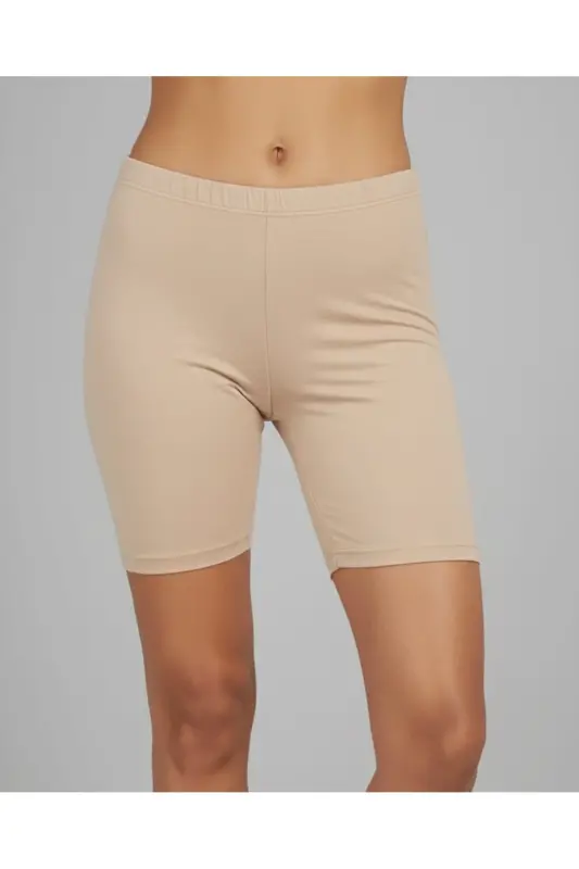 Kadın Sporcu Şort Tayt LD0033-Ten - LORADREAM