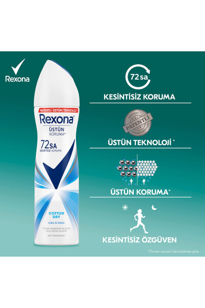 Kadın Sprey Deodorant Cotton Dry 72 Saat Kesintisiz Üstün Koruma 150 Mlx3 - 30