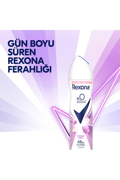 Kadın Sprey Deodorant Mystic Love %0 Alüminyum 48 Saat Ter Kokusuna Karşı Koruma 150 ml X3 - 11