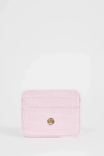 Kadın Suni Deri Croco Kartlık W2526AZNS - Pembe-PN3 - 1