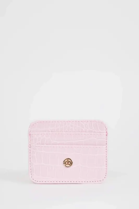 Kadın Suni Deri Croco Kartlık W2526AZNS - Pembe-PN3 - 1