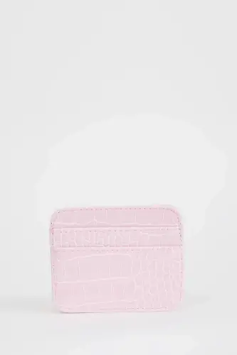 Kadın Suni Deri Croco Kartlık W2526AZNS - Pembe-PN3 - 5