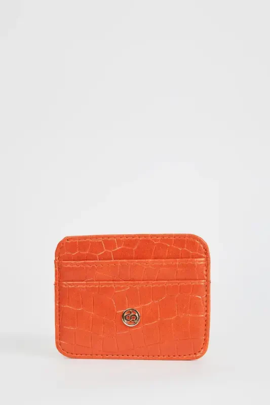 Kadın Suni Deri Croco Kartlık W2526azns-Turuncu - 1