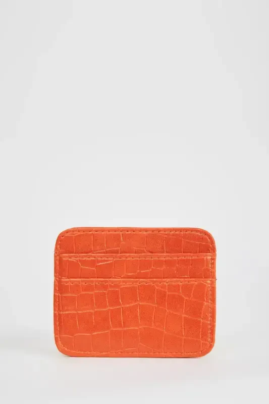 Kadın Suni Deri Croco Kartlık W2526azns-Turuncu - 4