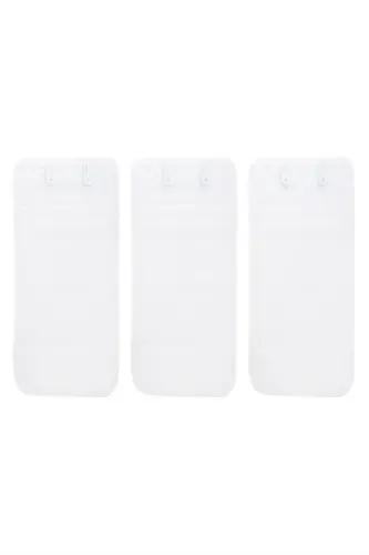 Kadın Sütyen Uzatma Agrafı 2 Kancalı Kopça Beyaz 3'lü Paket - BÜYÜKBEDENIZ (1)