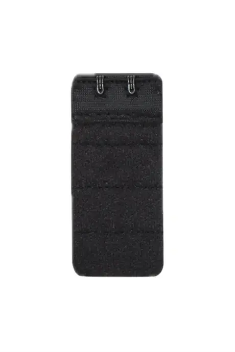 Kadın Sütyen Uzatma Agrafı 2 Kancalı Kopça Siyah 3'lü Paket - 4