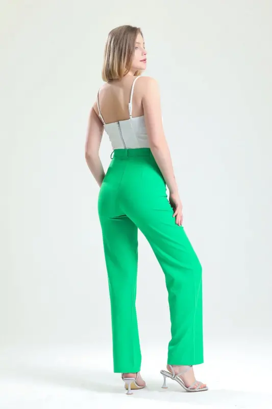Kadın Takım Elbise Ceket Ve Pantolon | TK34239 A.Yeşil-A.yeşil - 7