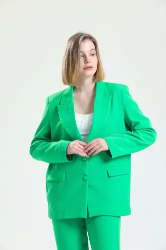 Kadın Takım Elbise Ceket Ve Pantolon | TK34239 A.Yeşil-A.yeşil - 3