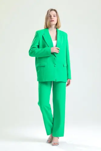 Kadın Takım Elbise Ceket Ve Pantolon | TK34239 A.Yeşil-A.yeşil - SENSE (1)