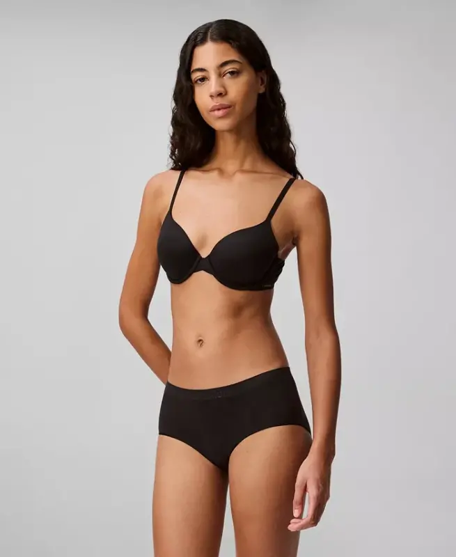Women's Perfectly Fit Lightly Lined Full Coverage T-Shirt Bra F3837-Black - CALVIN KLEIN