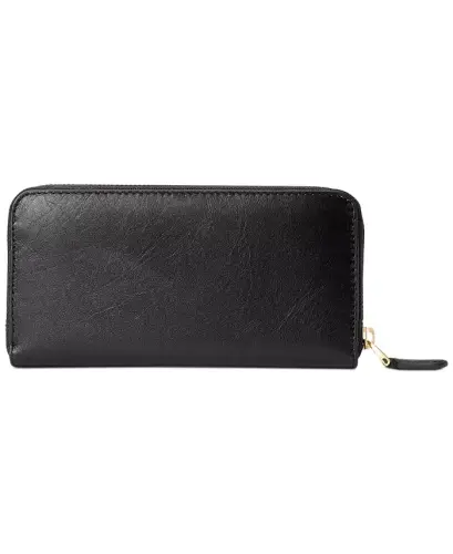 Women's Full-Grain Leather Large Zip Continental Wallet - Black - LAUREN RALPH LAUREN (1)