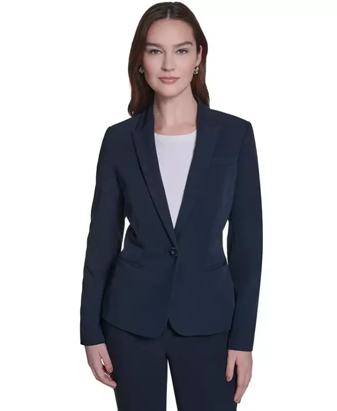 Women’s One-Button Blazer - Midnight - TOMMY HILFIGER