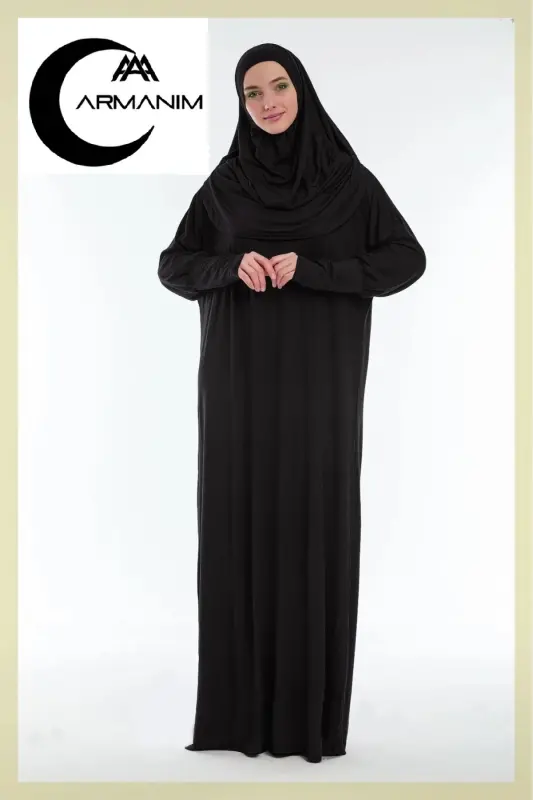 Kdın Tek Parça Namaz ve Ümre Elbisesi-SİYAH - ARMANIM