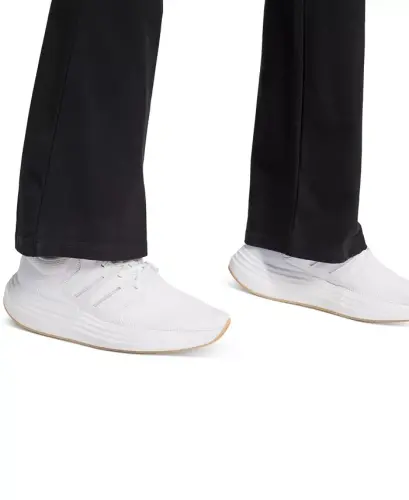 Women's Essentials Small Logo Flared Leggings-Black/White - 5