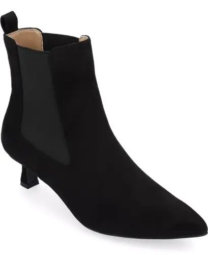 Women's Tenlee Pointed Toe Kitten Heel Dress Booties - Black 
