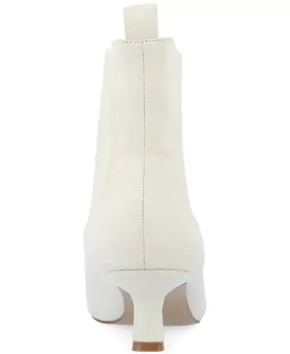 Women's Tenlee Pointed Toe Kitten Heel Dress Booties - Ivory - 3
