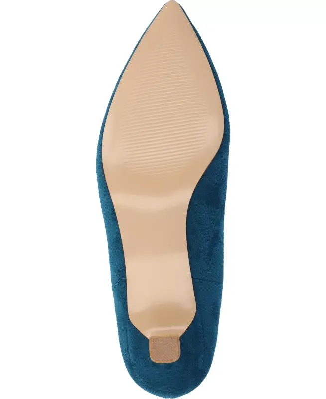 Women's Tenlee Pointed Toe Kitten Heel Dress Booties - Blue - 5