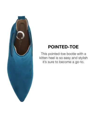 Women's Tenlee Pointed Toe Kitten Heel Dress Booties - Blue - 8