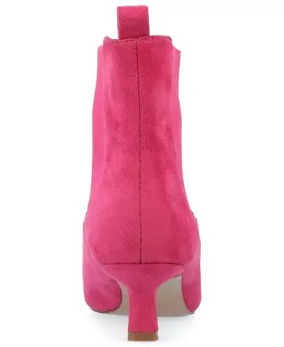 Women's Tenlee Pointed Toe Kitten Heel Dress Booties - Fuchsia - 3