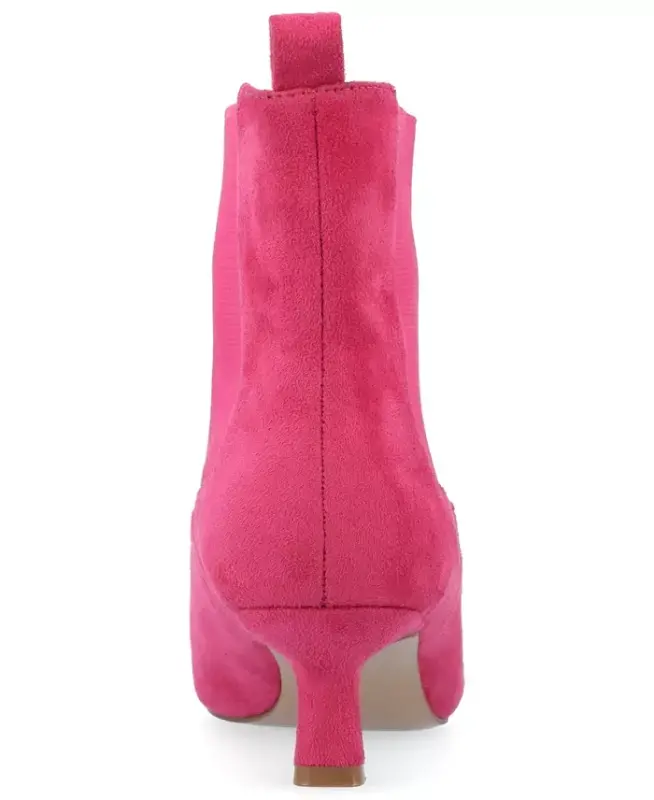 Women's Tenlee Pointed Toe Kitten Heel Dress Booties - Fuchsia - 3