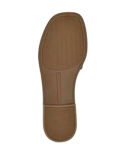 Women's Terenz Logo Strap Flat Slide Sandals - Black - 5
