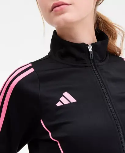 Women's Tiro 24 Zip-Up Track Jacket - Black/easy Pink - 3