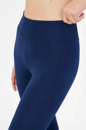 Kadın Toparlayıcı Yüksek Bel Lacivert Tayt-Lacivert - 1