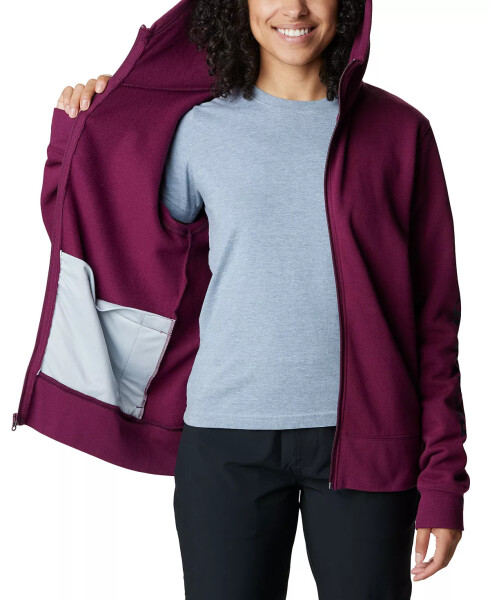 Kadın Trek II Grafik Tam Fermuarlı Kapüşonlu Sweatshirt, Marionberry - 3