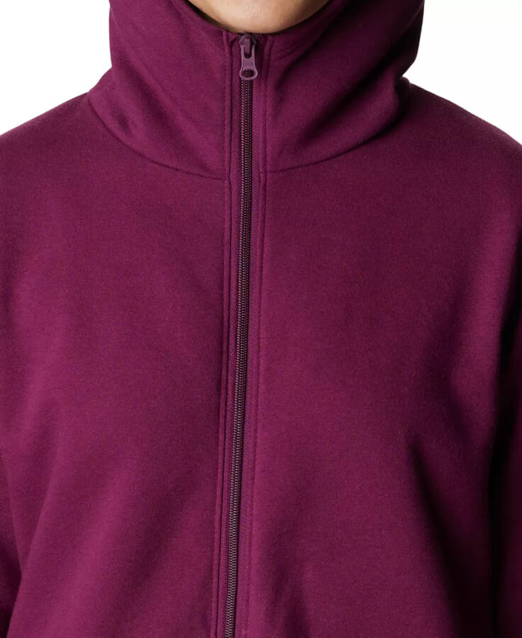 Kadın Trek II Grafik Tam Fermuarlı Kapüşonlu Sweatshirt, Marionberry - 6