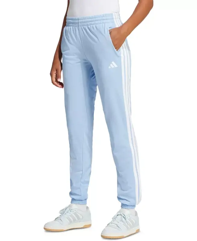Women's Tricot 3-Stripes Track Pants - Glow Blue/white - ADIDAS