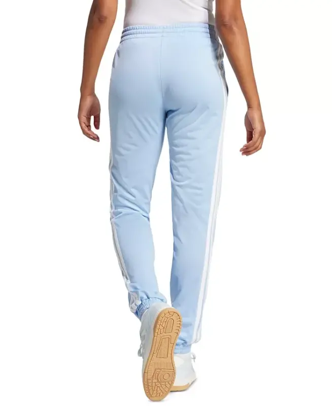 Women's Tricot 3-Stripes Track Pants - Glow Blue/white - 2