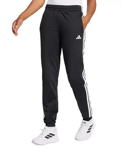 Women's Tricot 3-Stripes Track Pants-Black/White 