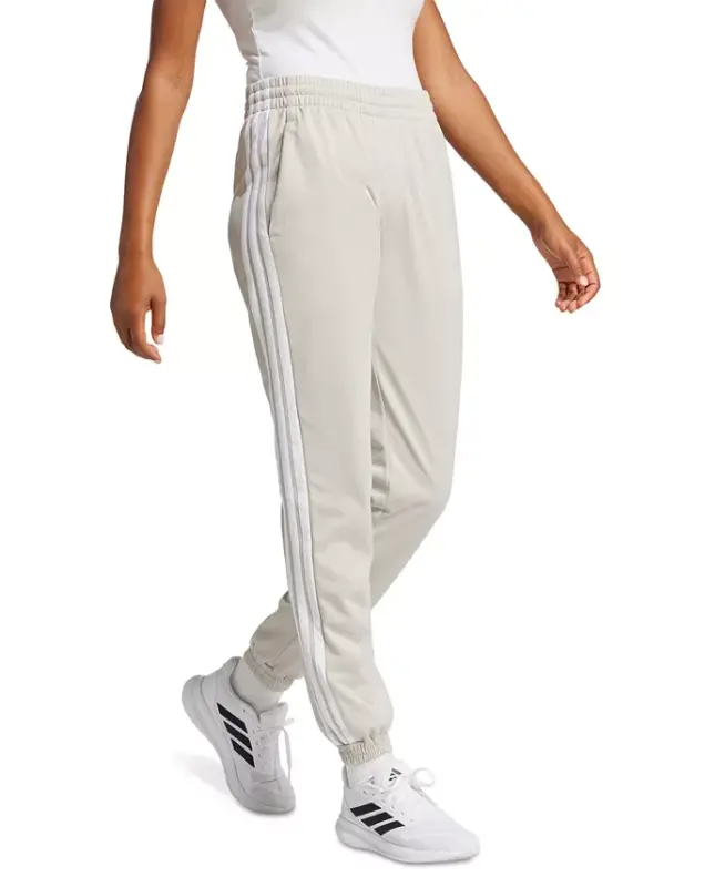 Women's Tricot 3-Stripes Track Pants - Wonder Alumina/white - 2