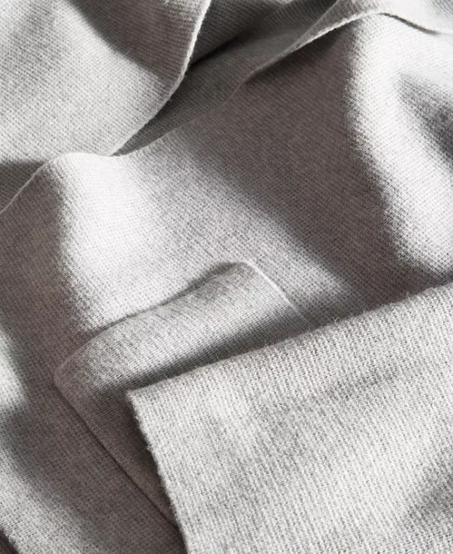 Women's Sweater Blazer, Created for Modazone - Light Grey Heather - 3