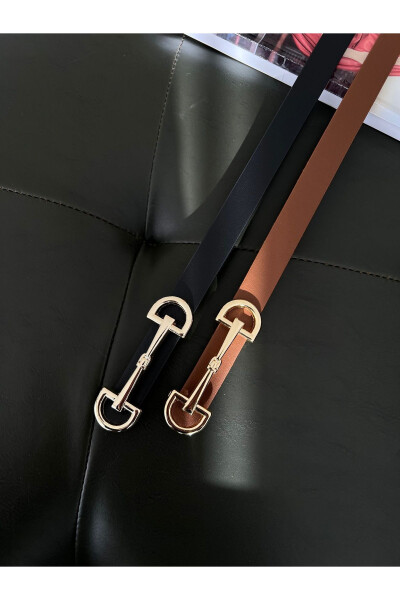 Kadın Uzun Çift Tokalı 2'li Set Kemer-gold - COAKSCO