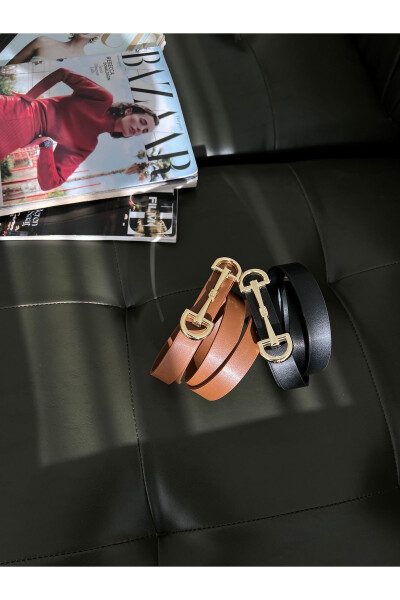 Kadın Uzun Çift Tokalı 2'li Set Kemer-gold - COAKSCO (1)