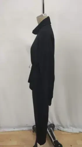 Kadın Uzun Kollu Balıkçı Yaka Belden Lastikli Modal Bluz Ve Pantolon Ikili Takım - 6