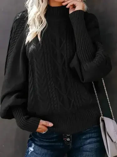 Kadın Uzun Kollu Balıkçı Yaka Triko Kazak - 3